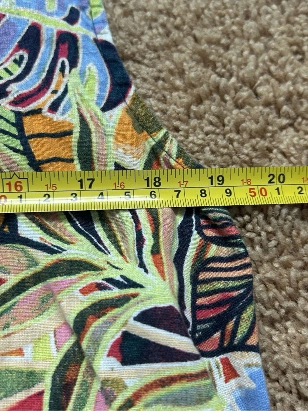 C&C CA Linen Shift Dress Medium Colorful Bold Tropical Resort Beach Cottage Vaca - Picture 10 of 11